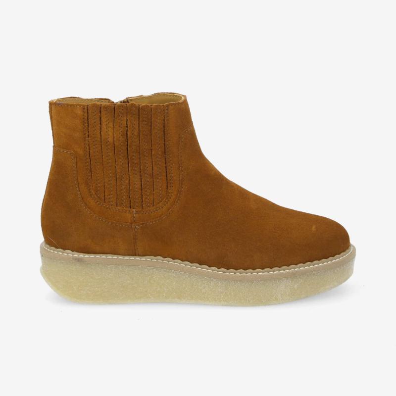 PALLAS ZIP BEETLE W - SUEDE -  CARAMEL